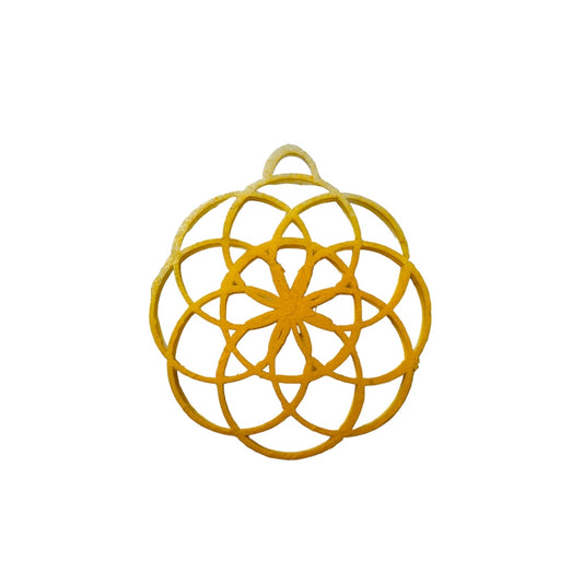 Flower Of Life Pendant (Sunflower Yellow)