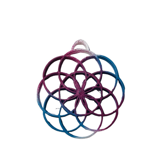 Flower Of Life Pendant                          (Purple tulip Gradient)